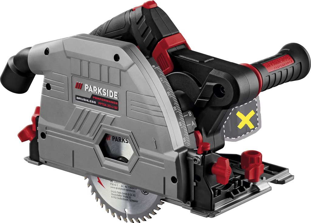 PARKSIDE PERFORMANCE® 20 V Akku-Tauchsäge »PPTSA 20-Li B2«, ohne Akku und Ladegerät